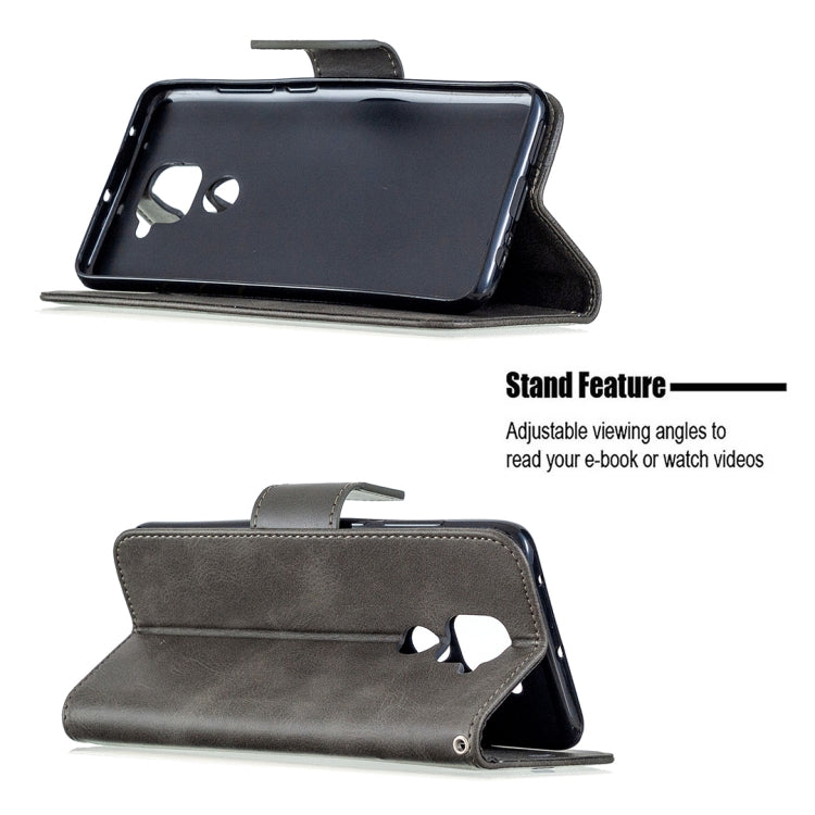 LAMBSKIN Knižkové puzdro pre Xiaomi Redmi Note 9 - sivé