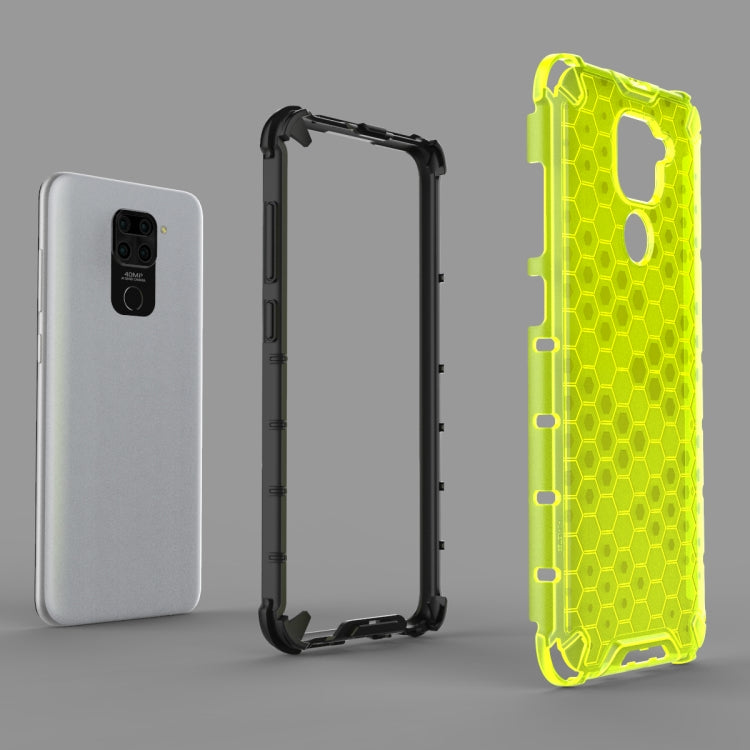 HONEYCOMB Tvrdený kryt pre Xiaomi Redmi Note 9 - čierny