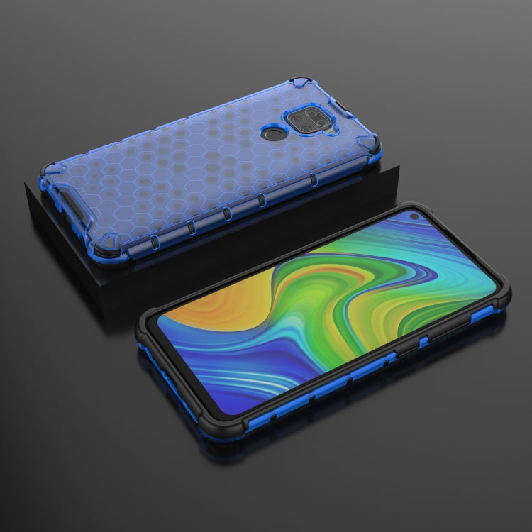 HONEYCOMB Tvrdený kryt pre Xiaomi Redmi Note 9 - modrý