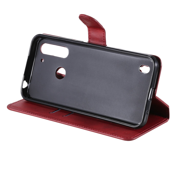 CALF Knižkové puzdro pre Motorola Moto G8 Power Lite - červené