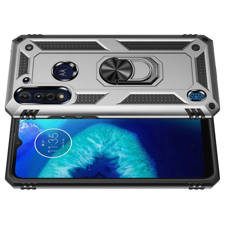 RING ARMOR Tvrdený kryt pre Motorola Moto G8 Power Lite - sivý