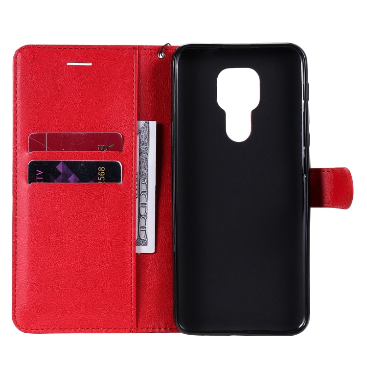 SOLID Knižkové puzdro pre Motorola Moto G9 Play / E7 Plus - červené