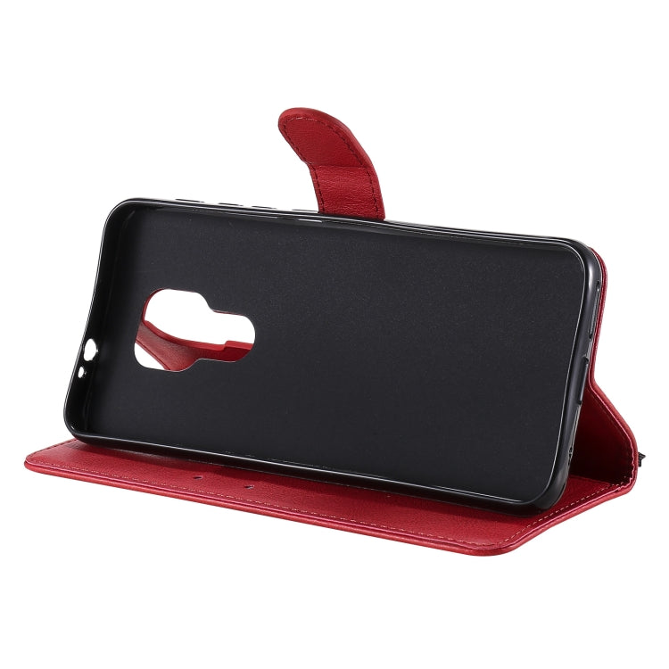 SOLID Knižkové puzdro pre Motorola Moto G9 Play / E7 Plus - červené