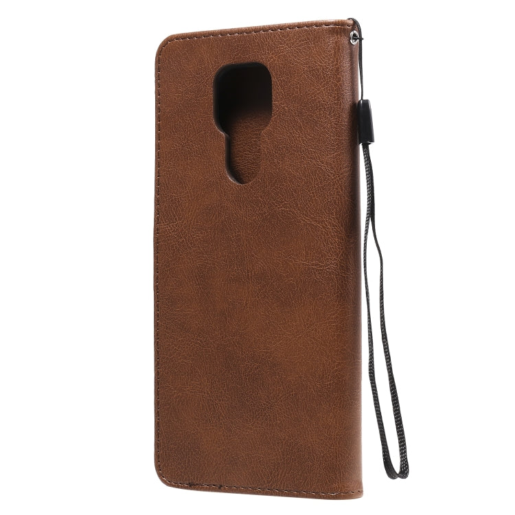 SOLID Knižkové puzdro pre Motorola Moto G9 Play / E7 Plus - tmavo hnedé