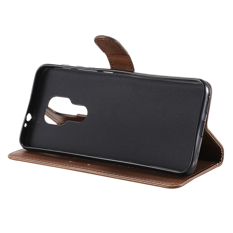 SOLID Knižkové puzdro pre Motorola Moto G9 Play / E7 Plus - tmavo hnedé