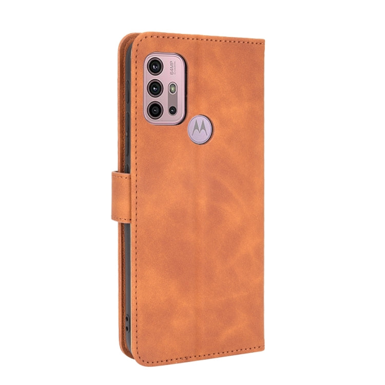 SOLID Knižkové puzdro pre Motorola Moto G10 / G20 / G30 - hnedé