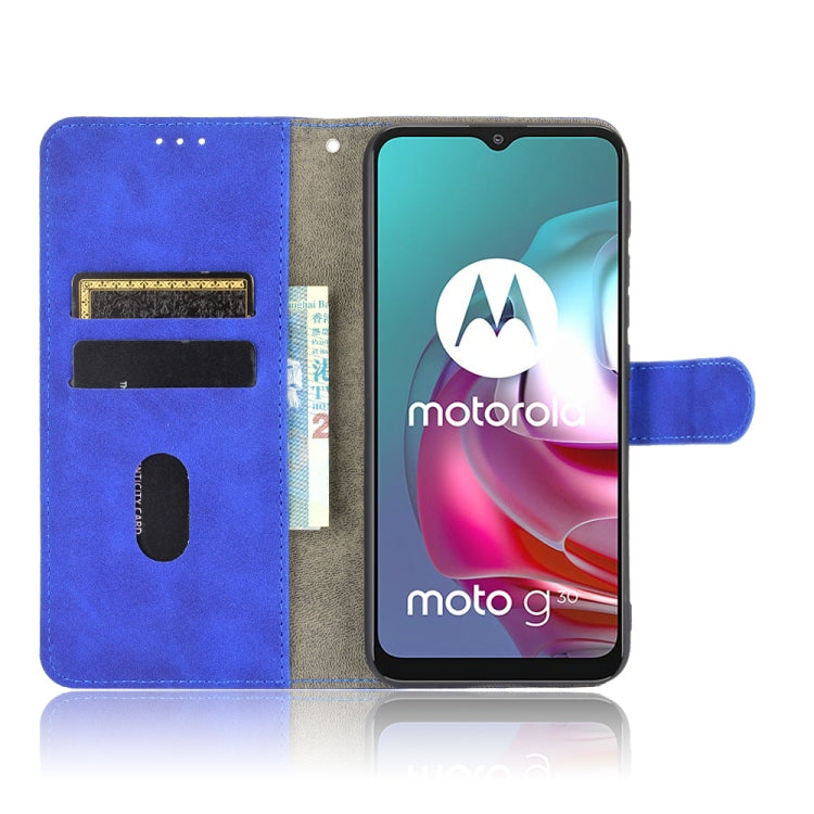 SOLID Knižkové puzdro pre Motorola Moto G10 / G20 / G30 - modré