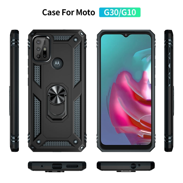 RING ARMOR Tvrdený kryt pre Motorola Moto G10 / G20 / G30 - čierny