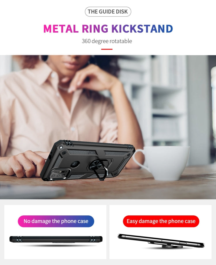 RING ARMOR Tvrdený kryt pre Motorola Moto G10 / G20 / G30 - čierny