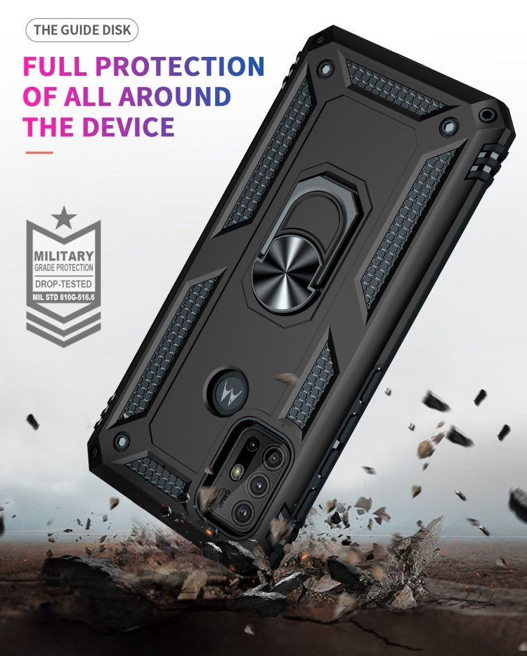 RING ARMOR Tvrdený kryt pre Motorola Moto G10 / G20 / G30 - čierny