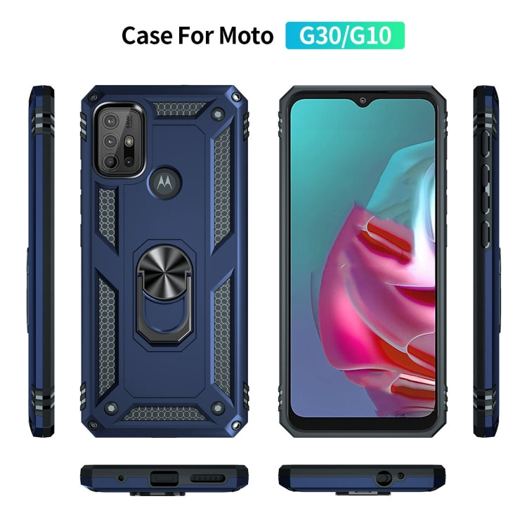 RING ARMOR Tvrdený kryt pre Motorola Moto G10 / G20 / G30 - modrý