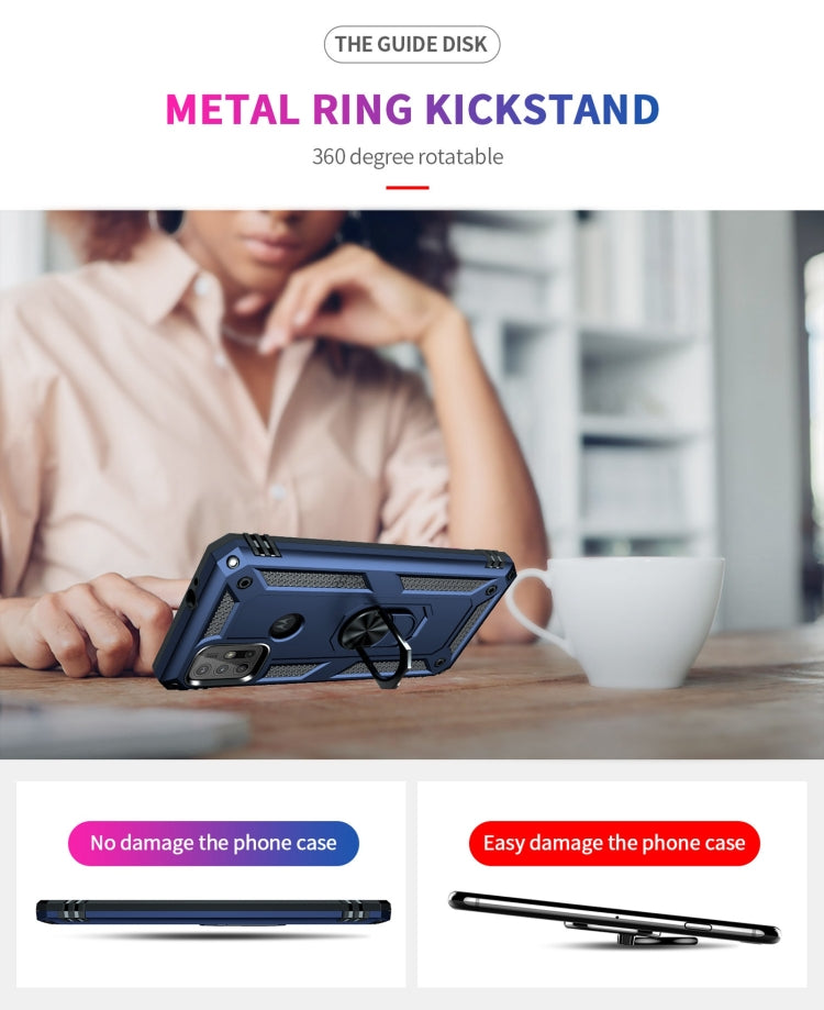 RING ARMOR Tvrdený kryt pre Motorola Moto G10 / G20 / G30 - modrý