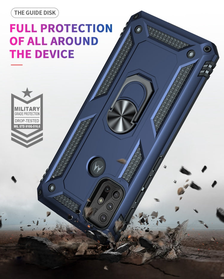 RING ARMOR Tvrdený kryt pre Motorola Moto G10 / G20 / G30 - modrý