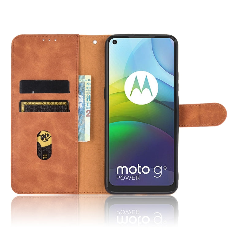 SOLID Knižkové puzdro pre Motorola Moto G9 Power - hnedé