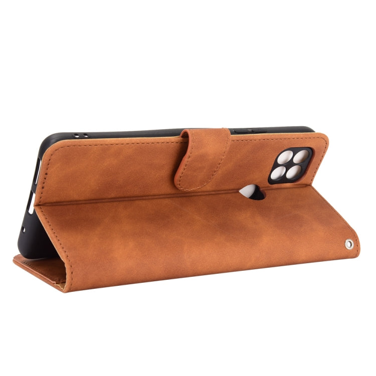 SOLID Knižkové puzdro pre Motorola Moto G9 Power - hnedé