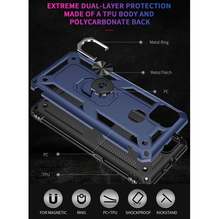 RING ARMOR Tvrdený kryt pre Motorola Moto G9 Power - modrý