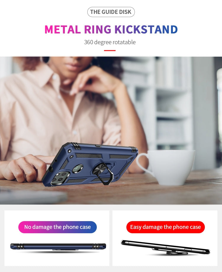 RING ARMOR Tvrdený kryt pre Motorola Moto G9 Power - modrý