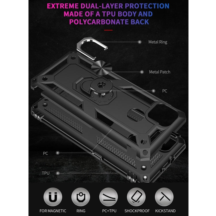 RING ARMOR Tvrdený kryt pre Motorola Moto G9 Power - čierny