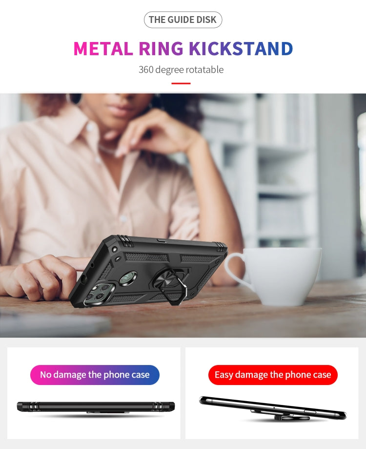 RING ARMOR Tvrdený kryt pre Motorola Moto G9 Power - čierny