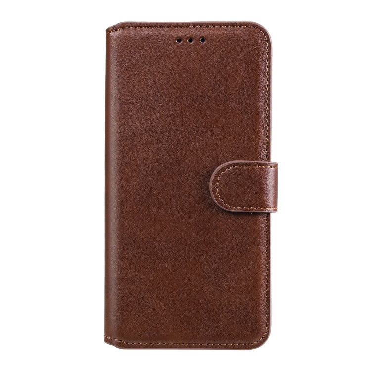 CALF Knižkové puzdro pre Motorola Moto G9 Plus - tmavo hnedé