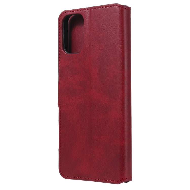 CALF Knižkové puzdro pre Motorola Moto G9 Plus - červené