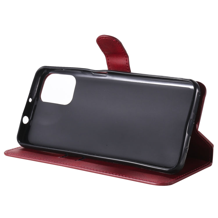 CALF Knižkové puzdro pre Motorola Moto G9 Plus - červené