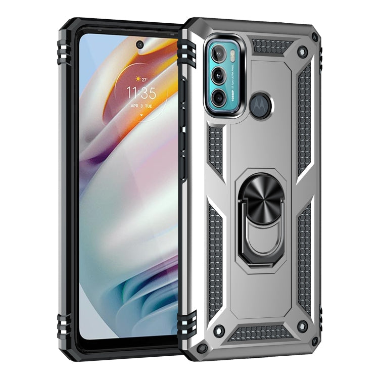 RING ARMOR Tvrdený kryt pre Motorola Moto G60 - sivý