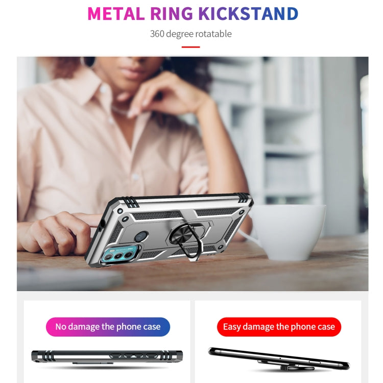 RING ARMOR Tvrdený kryt pre Motorola Moto G60 - sivý