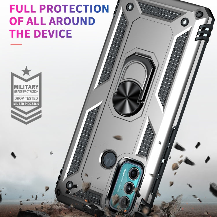 RING ARMOR Tvrdený kryt pre Motorola Moto G60 - sivý