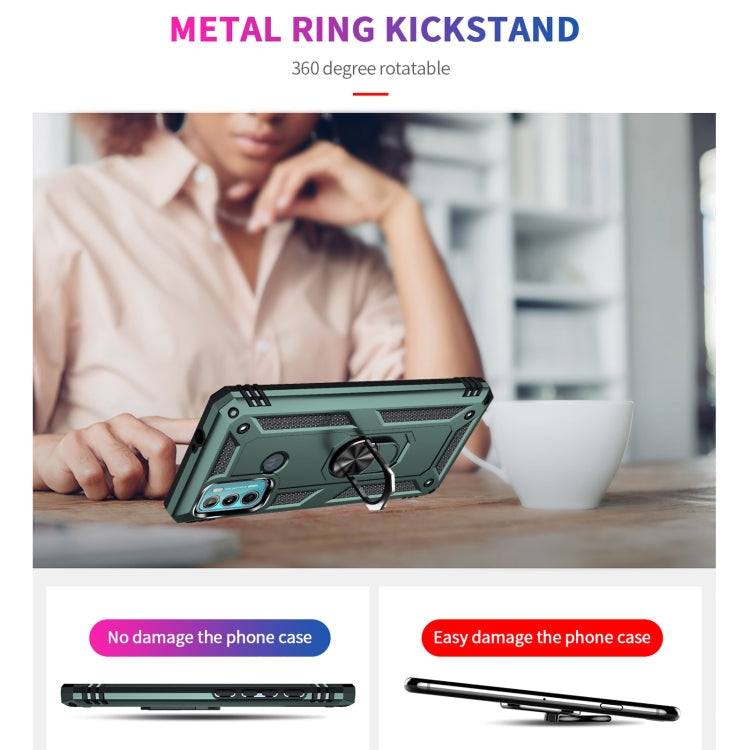 RING ARMOR Tvrdený kryt pre Motorola Moto G60 - zelený