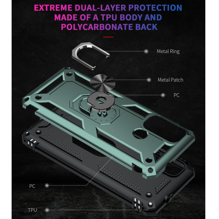 RING ARMOR Tvrdený kryt pre Motorola Moto G60 - zelený