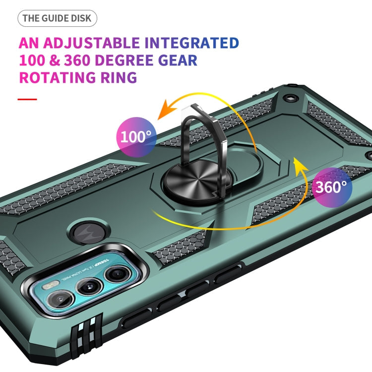 RING ARMOR Tvrdený kryt pre Motorola Moto G60 - zelený