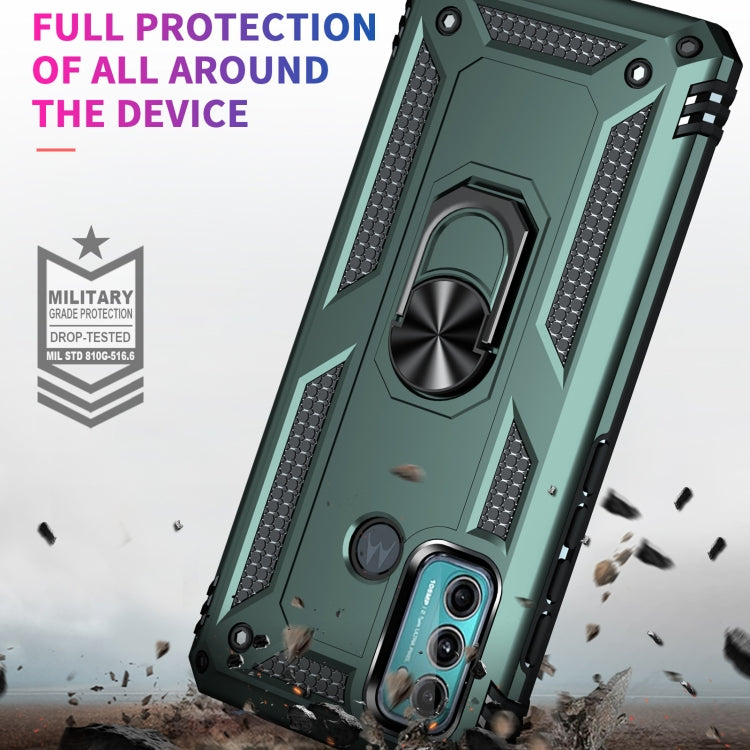 RING ARMOR Tvrdený kryt pre Motorola Moto G60 - zelený