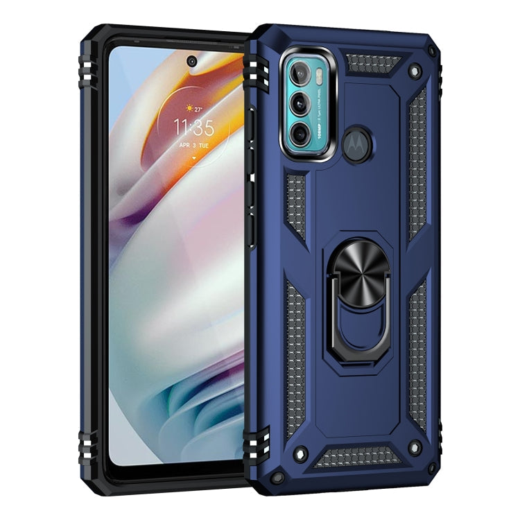 RING ARMOR Tvrdený kryt pre Motorola Moto G60 - modrý