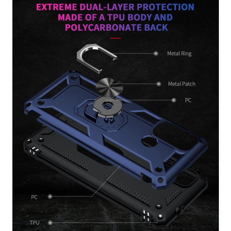 RING ARMOR Tvrdený kryt pre Motorola Moto G60 - modrý