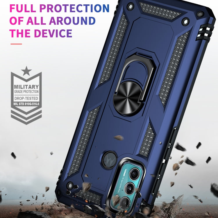 RING ARMOR Tvrdený kryt pre Motorola Moto G60 - modrý