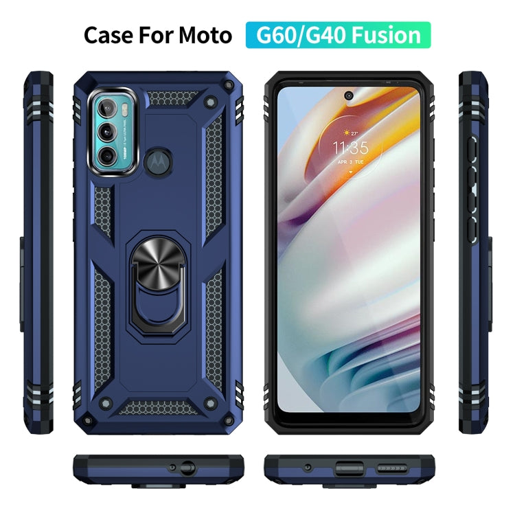 RING ARMOR Tvrdený kryt pre Motorola Moto G60 - modrý