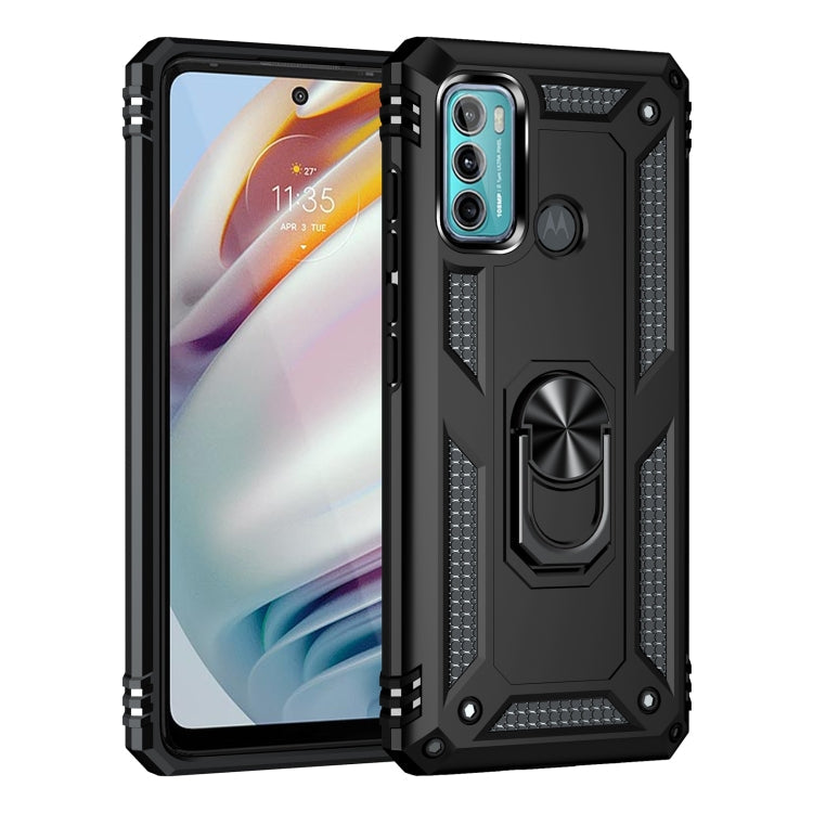 RING ARMOR Tvrdený kryt pre Motorola Moto G60 - čierny