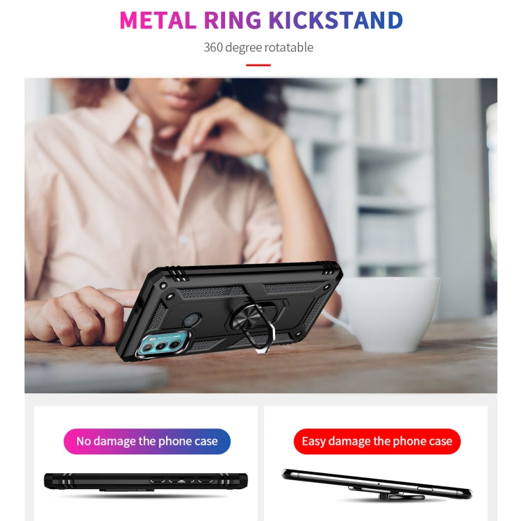 RING ARMOR Tvrdený kryt pre Motorola Moto G60 - čierny