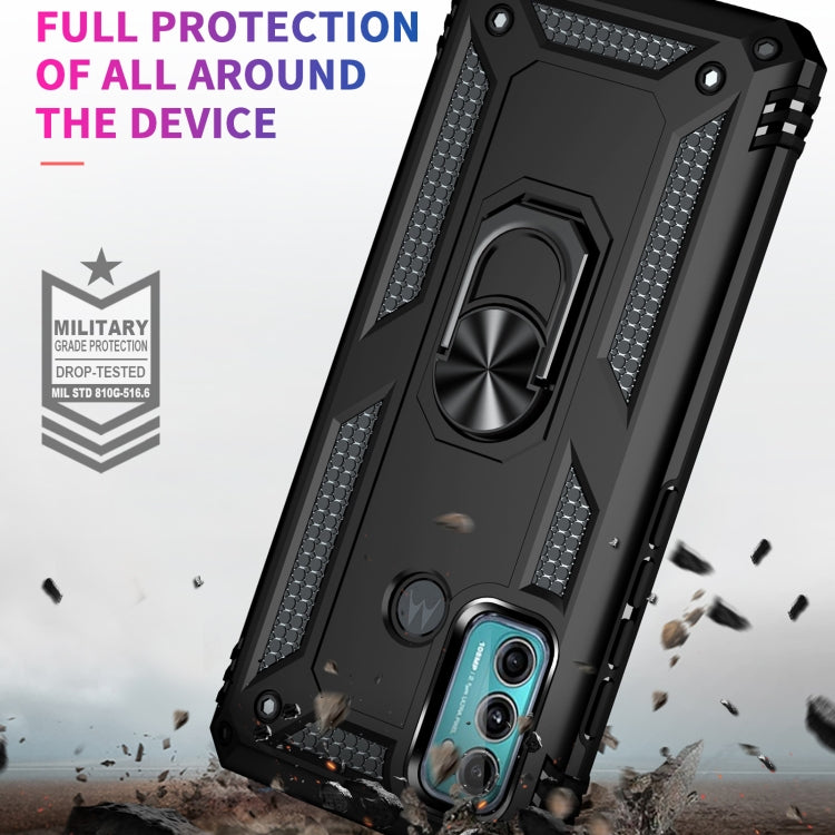 RING ARMOR Tvrdený kryt pre Motorola Moto G60 - čierny