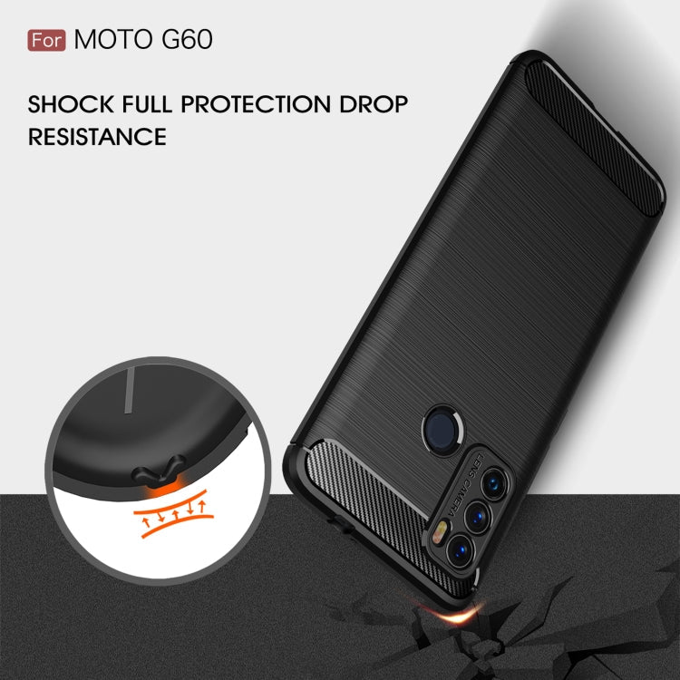 CARBON Zadný obal pre Motorola Moto G60 - modrý