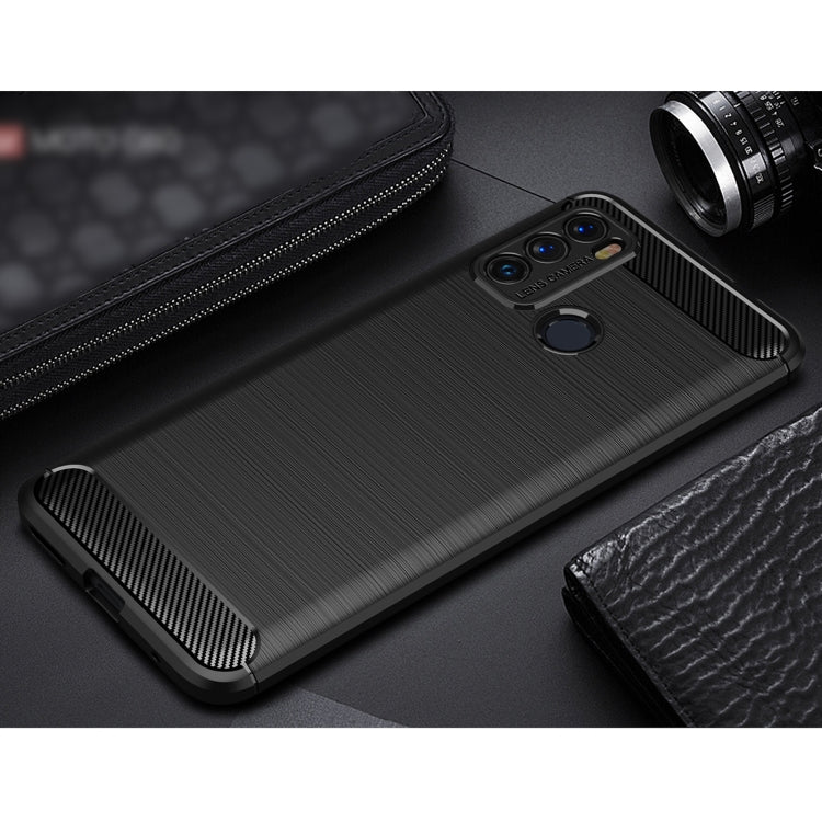 CARBON Zadný obal pre Motorola Moto G60 - čierny