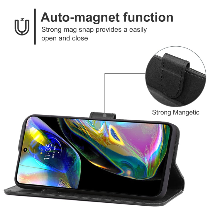 SOLID Knižkové puzdro pre Motorola Moto G52 / G82 5G - čierne