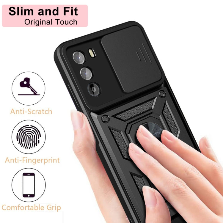 SLIDING ARMOR Tvrdený kryt pre Motorola Moto G52 / G82 5G - sivý