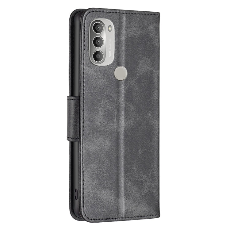 LAMBSKIN Knižkové puzdro pre Motorola Moto G51 5G - čierne