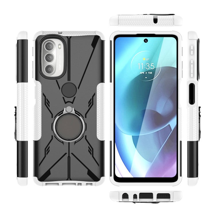 HOLDER ARMOR Tvrdený kryt pre Motorola Moto G51 5G - čierno biely