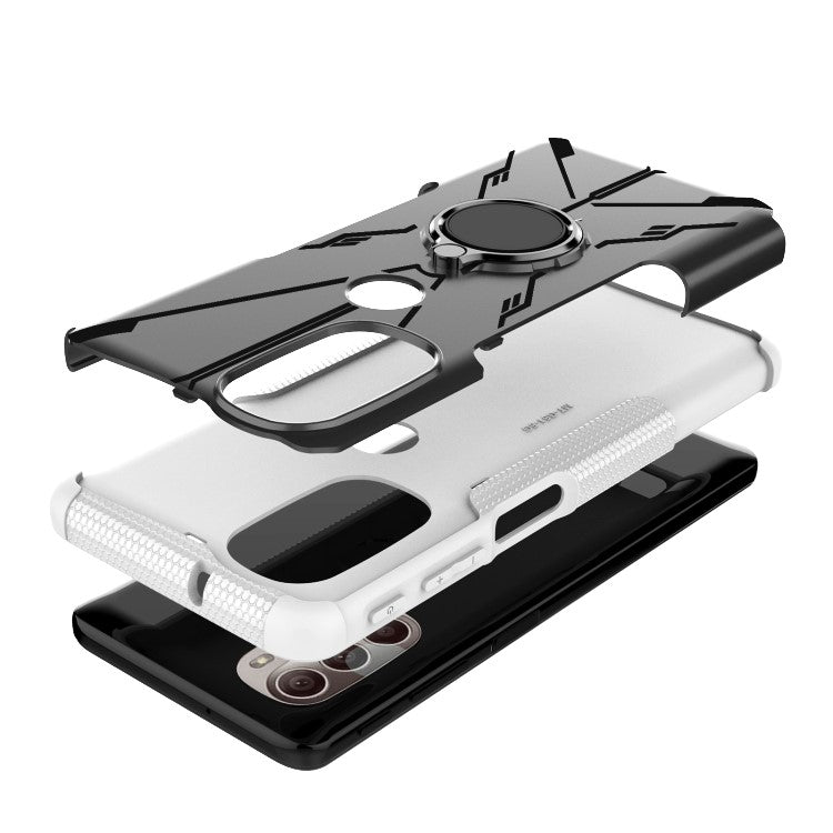 HOLDER ARMOR Tvrdený kryt pre Motorola Moto G51 5G - čierno biely
