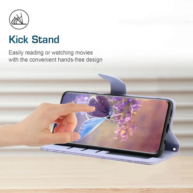 EMBOSSED Knižkové puzdro pre Motorola Moto G32 - fialové