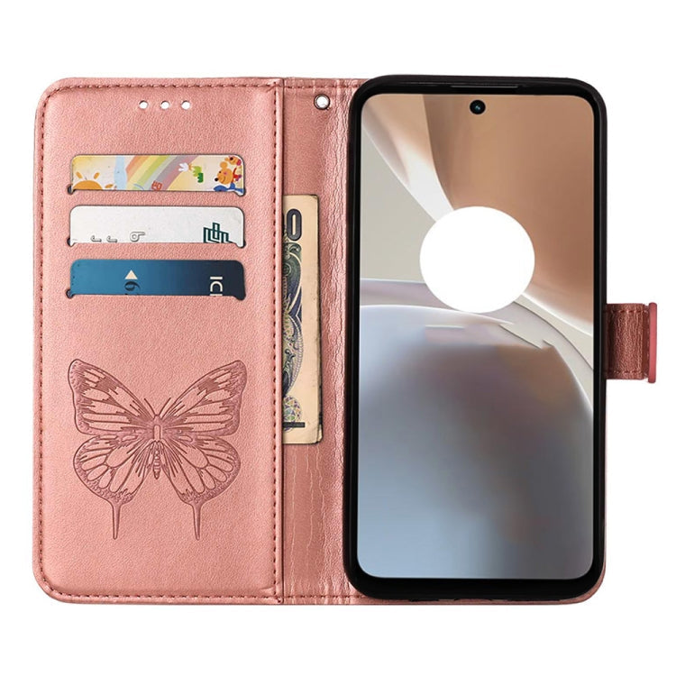 BUTTERFLY Knižkové puzdro pre Motorola Moto G32 - ružové