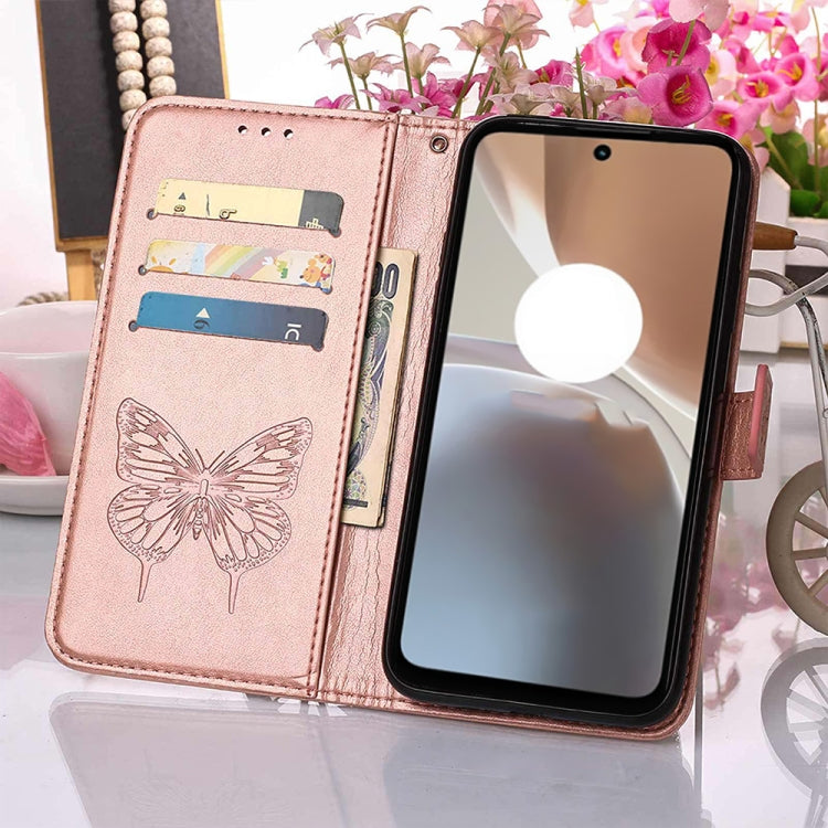 BUTTERFLY Knižkové puzdro pre Motorola Moto G32 - ružové